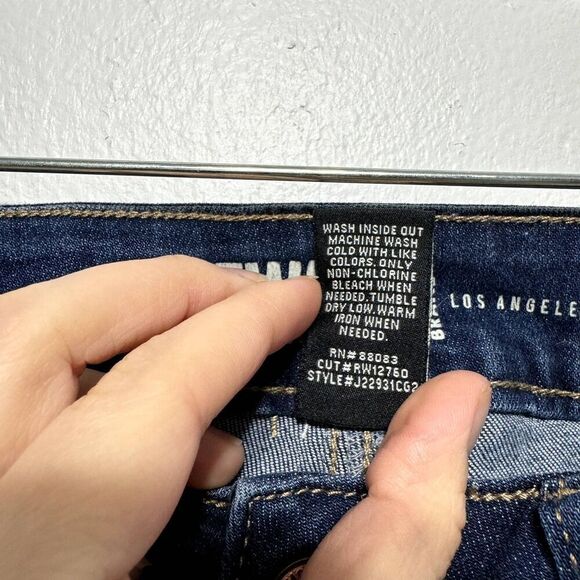 Rewash Jeans High Rise Vintage Reunion Distressed Denim Dark Wash Women sz 5 - Picture 6 of 7